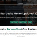 starbucks menus.com