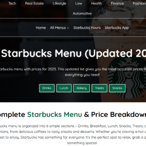 starbucks menus.com